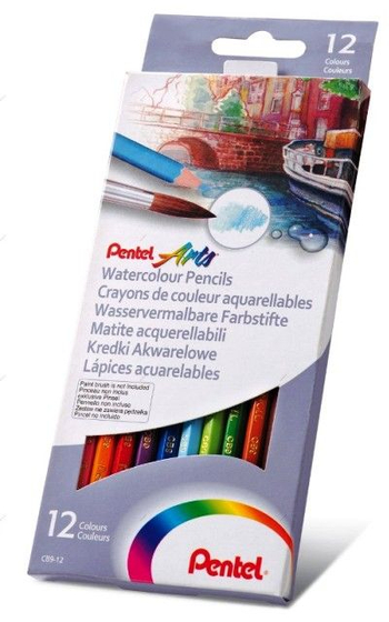 PENTEL KREDKI AKWARELOWE 12 KOL CB9-12U