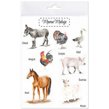 MAMA MALUJE NAKLEJKI ZWIERZĘTA WIEJSKIE 2 279328