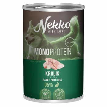 NEKKO P/PIES MONO 400G ADULT KRÓLIK/RYŻ