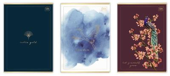 INT ZESZYT A4 80K KRATKA METALIC SATIN GOLD 341686