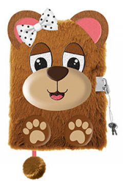 MAJEWSKI PAMIĘTNIK Z KŁÓDKĄ 3D WŁOCHACZ A5 96K MY LITTLE FRIEND BEAR 650888