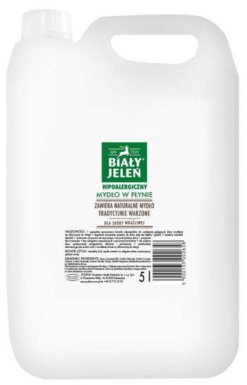 BIAŁY JELEŃ MYDŁO W PŁYNIE 5L