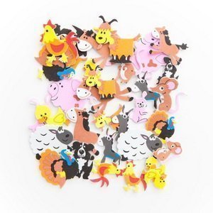 NAKLEJKI Z PIANKI Z NADRUKIEM  FARMA, 96 SZT KSPI-008