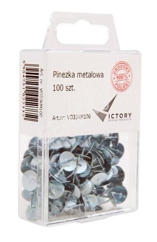 PINEZKA METALOWA OPKM 100SZT VICTORYOFFICE VO33KM100