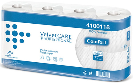 VELVET PAPIER TOALETOWY BIAŁY 2W CEL 64ROL(8ZGRx8ROL) 138 LIST VLP-4100118