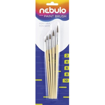 NEBULO - ZEST.PĘDZLI DREW.NATURALNYCH (2-4-6-8-10) 0447-0001-02