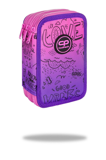COOLPACK JUMPER 3 PIÓRNIK POTRÓJNY Z WYPOSAŻENIEM PURPLE SCRIBLE D067341