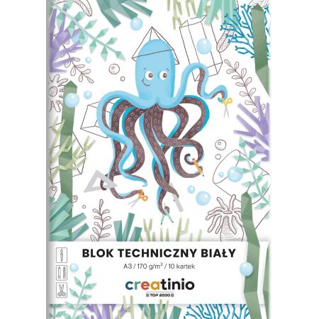 TOP BLOK TECHNICZNY A3 10 K 170G BIAŁY 400176668