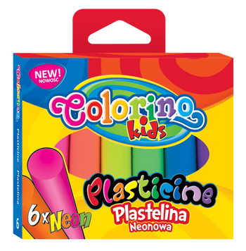 COLORINO KIDS PLASTELINA NEON 6 KOL