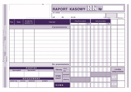 411-3 RK RAPORT KASOWY A5
