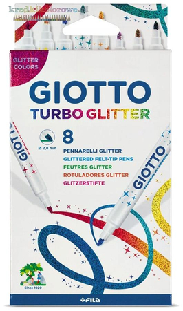 GIOTTO PISAKI TURBO GLITTER 8 SZT