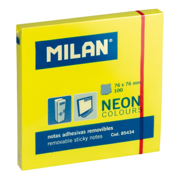 MILAN KARTECZKI SAMOP.75X75 NEON ŻÓŁTE 85434 1SZT