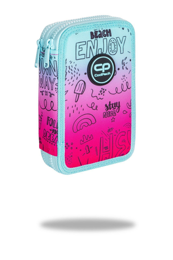 COOLPACK JUMPER 2 PIÓRNIK PODWÓJNY Z WYPOSAŻENIEM PINK SCRIBBLE D066340