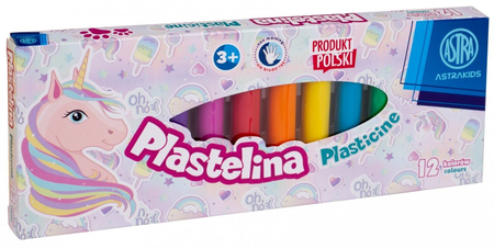 ASTRA PLASTELINA JEDNOROŻEC 12 KOL 3407000000