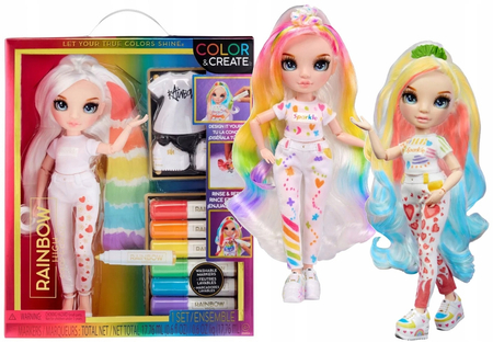 **MGA Rainbow High Color & Create Lalka z niebieskimi oczami 594123