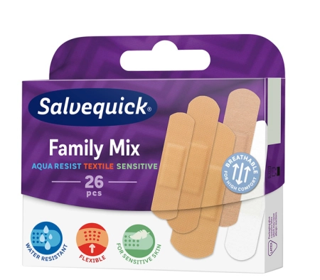 SALVEQUICK PLASTRY FAMILY MIX 26SZT