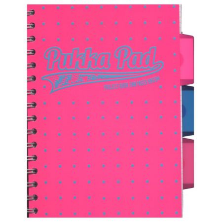 PUKKA PAD KOŁOZESZYT A5 PROJECT BOOK NEON DOTS RÓŻOWY 8472-NEO