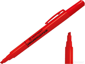 CENTROPEN ZAKREŚLACZ CIENKI HIGHLIGHTER 8722 CZERWONY 623046
