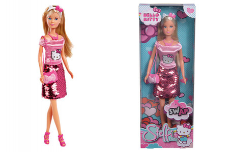 STEFFI LALKA HELLO KITTY W CEKINOWEJ SPÓDNICZCE