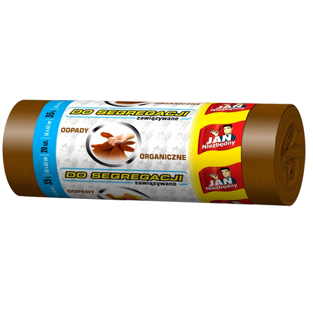 JN WORKI DO SEGRRGACJI BRĄZOWE 35L 20SZT