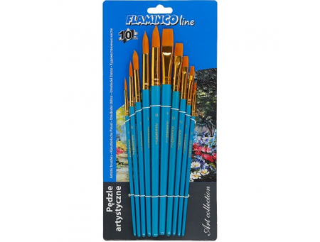 TIT PĘDZLE ART. FLAMINGO SYNT.MIX 10SZT. 397694