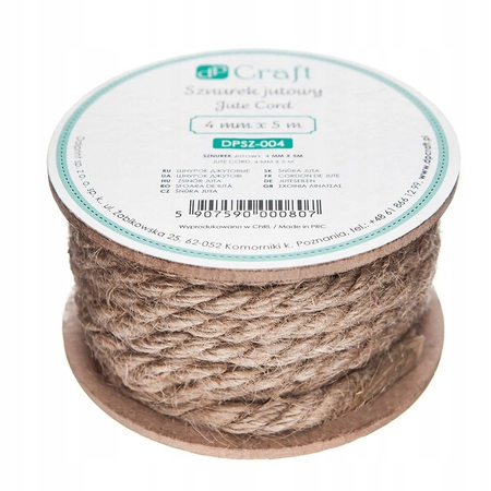 DP CRAFT SZNUREK JUTOWY 4MMX5M DPSZ-004