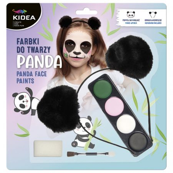 KIDEA FARBY DO TWARZY ZESTAW Z OPASKĄ PANDA