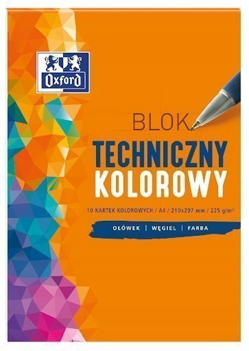 BLOK TECHNICZNY OXFORD A4 10K 225G KOLOR 400093230