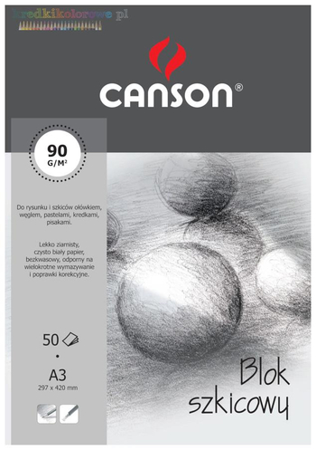 BLOK SZKIC.CANSON A3 50ARK 6666-139