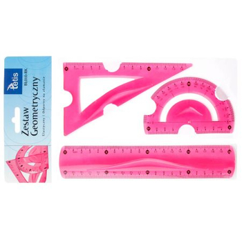 TETIS ZESTAW GEOMETR.RÓŻ BL010-RK