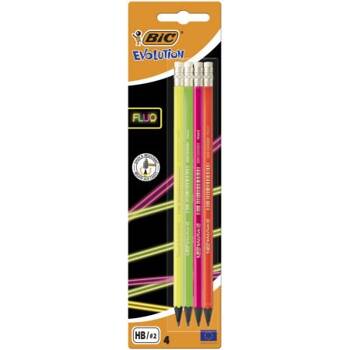 BIC OŁÓWEK EVOLUTION FLUO Z GUMKĄ A4