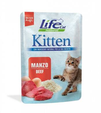 LIFE CAT SASZ 70G KITTEN WOŁOWINA