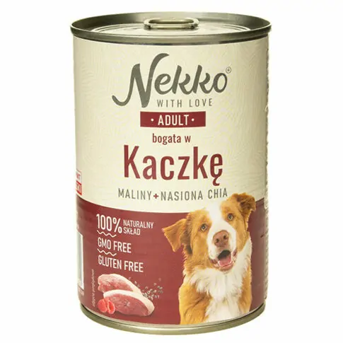 NEKKO 400G ADULT KACZKA MALINY NASIONA CHIA