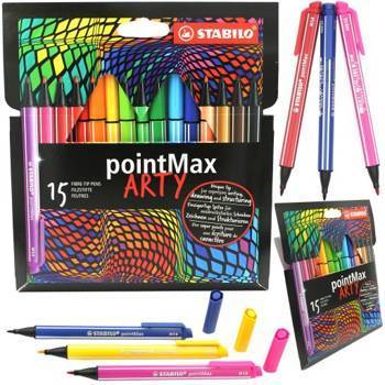 STABILO POINTMAX CIENKOPIS ETUI 15 SZT ARTY 557498