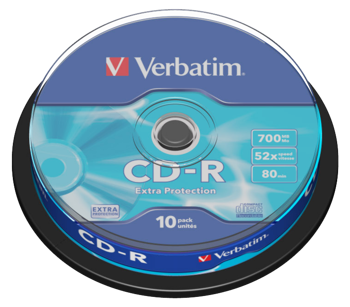 VERBATIM CD-R 700MB CAKE BOX 10 43437