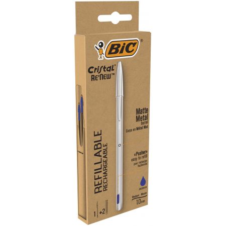 BIC CRISTAL RENEWW MET NIEB + 2 WKŁADY