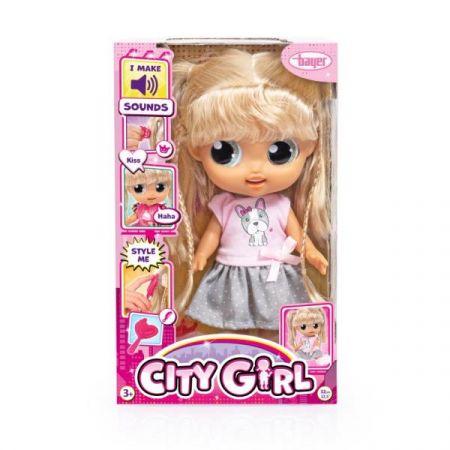 Bayer Lalka City Girl 31cm z dźwiękiem 93221AC