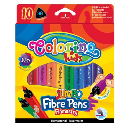 COLORINO KIDS FLAMASTRY JUMBO TRÓJKĄTNE 10KOL 16018PTR