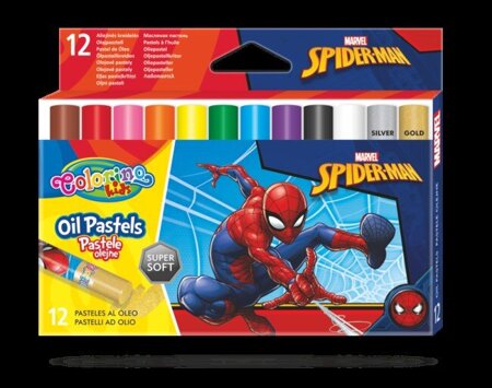 COLORINO PASTELE OLEJNE TRÓJKĄTNE 12KOL.SPIDERMAN 91895PTR