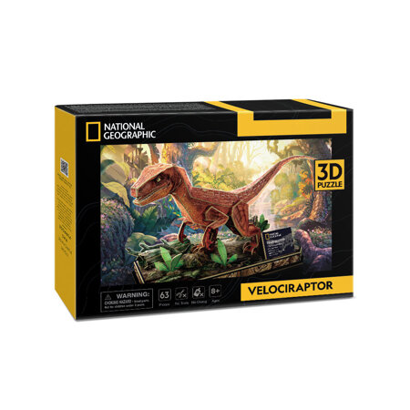 CUBIC FUN Puzzle 3D Welociraptor National Geographic DS1053