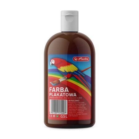 HERLITZ FARBA PLAKATOWA 500ML BRĄZOWA 9575804