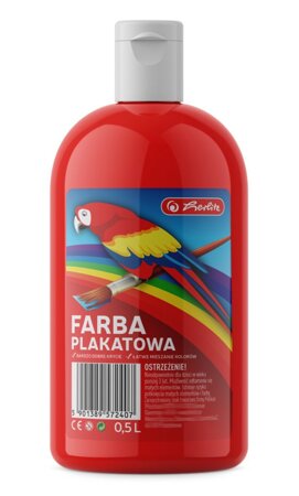 HERLITZ FARBA PLAKATOWA 500ML CZERWONA 9575838