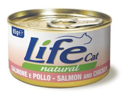 LIFE CAT PUSZ85G ŁOSOŚ I KURCZAK