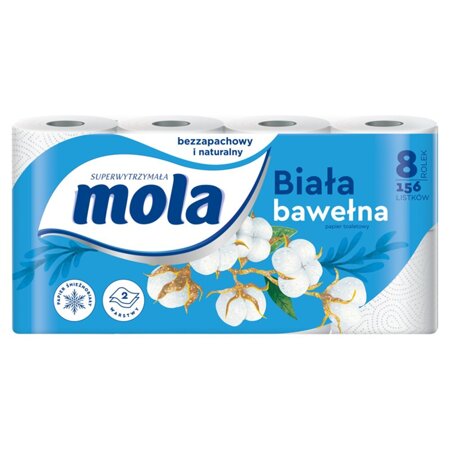 METSA MOLA PAPIER TOALETOWY BAWEŁNIANA BIEL 8 ROL