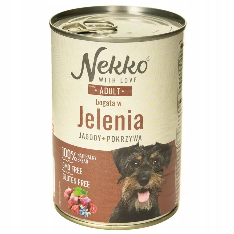 NEKKO 400G ADULT JELEŃ/JAGODY/POKRZYWA