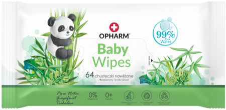 OPHARM CHUSTECZKI NAWILŻANE BABY WIPES 64SZT