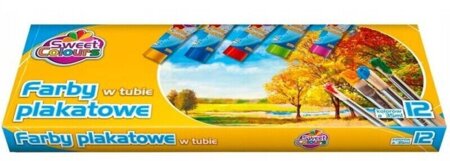 OTOCKI FARBY PLAKATOWE 12KOL 35ML W TUBIE