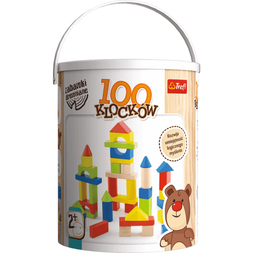 WOODEN TOYS KLOCKI 100EL 60651