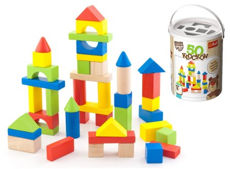 WOODEN TOYS KLOCKI 50SZT 60650